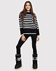 swetry damskie  Dzianinowy sweter w paski AXS0205