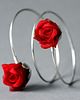 bransoletki wire wrapping Bransoletka z czerwonymi różami