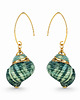kolczyki pozłacane Kolczyki srebro złocone TURQUOISE SEASHELLS
