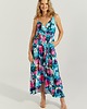 sukienki maxi damskie Sukienka TULIPAN bajkowe hortensje