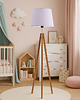 lampy do pokoju dziecka Drewniana lampa podłogowa na 3 nogach z abażurem ARUBA KIDS mix kolorów