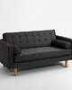 sofy i szezlongi Pikowana sofa Topic Wood 2 os. - tkanina do wyboru