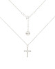 chokery Srebrny choker pancerka z plecionym krzyżem