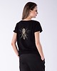t-shirt damskie Tshirt z nadrukiem na plecach BeeLook 123 czarny