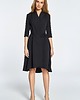 sukienki midi damskie Sukienka na zakładkę-czarna(S-099)