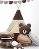 namioty i tipi dla dzieci Namiot brązowy do zabawy + mata - Teddy