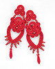 kolczyki soutache Czerwone wieczorowe kolczyki soutache