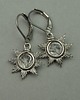 kolczyki wire wrapping Małe kolczyki słoneczka kryształ górski wire wrapping