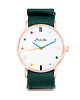 zegarki damskie Zegarek Multicolour Gold - zielony
