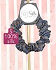 gumki do włosów S wąska gumka jedwabna do włosów jedwab naturalny scrunchie granatowa