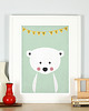 obrazy i plakaty do pokoju dziecięcego Plakat poznajmy zwierzęta, polar bear, miś polar