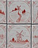 kafle i panele Zestaw kafle holenderskie ręcznie malowane kafle płytki delft