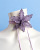 chokery Fioletowa orchidea - naszyjnik choker z koralików
