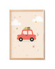 plakaty Czerwone Auto plakat Montessori