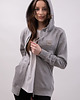 bluza z kapturem damska Bluza szara rozpinana bawełna organiczna GOTS