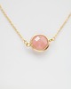 złote naszyjniki 16k Gold Plated Framed Rose Aventurine Necklace