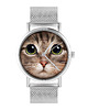 zegarki damskie Zegarek - Kot tygrysek - bransoleta mesh