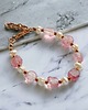 bransoletki z kamieni naturalnych Kwarc truskawkowy & PERŁY. bransoletka.