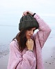 czapki damskie Czapka  beanie wełna peruwiańska alpaka zieleń
