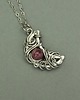 wisiory Wisiorek księżyc różowy turmalin wire wrapping