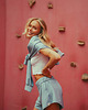 szorty damskie Szorty FLOWY Dusty Blue
