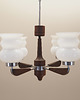 lampy wiszące Żyrandol drewniany, duński design, lata 70, produkcja: Dania