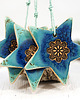 ozdoby choinkowe Turkusowe ozdoby choinkowe - gwiazdki laguna