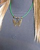naszyjniki - inne Motyl uosobienie beztroski radości przemian w uroczym naszyjniku handmade GIFT