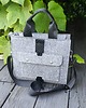 torebki mini Designerska torebka filcowa ver.2 - szara - mała