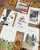 kartki scrapbooking Retro, kolażowe kartki świąteczne - zestaw 6 szt