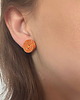 kolczyki soutache Pomarańczowo-złote małe kolczyki