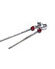 kolczyki wire wrapping Kreski vol.5 /red/ kolczyki