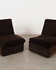 sofy i szezlongi Sofa modułowa brązowa, włoski design, lata 70, produkcja: Busnelli