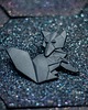 broszki Broszka Porcelanowa Origami Lis Czarna