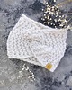 czapki damskie WOOLY Wełniana opaska turban złamana biel