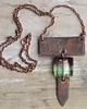 naszyjniki - inne Naszyjnik z oksydowanej miedzi i szkła weneckiego /3/ handmade rękodzieło