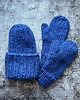 czapki damskie Wełniane czapka i rękawiczki Buran kobaltowe