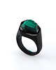 pierścionek z żywicy Pierścień z malachitem