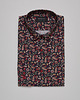 koszule męskie Koszula męska w kwiaty 00362 długi rękaw bordowa slim fit 176/182 39