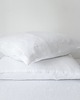 poduszki gładkie Lniana Poszewka Classic PURE WHITE