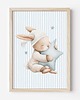 obrazy i plakaty do pokoju dziecięcego Plakat Na Ścianę Dla Chłopca Niebieskie króliczki nr. 2