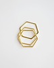 pierścionki złote 16k Gold Plated Hexagon Shape Ring