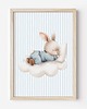 obrazy i plakaty do pokoju dziecięcego Plakat Na Ścianę Dla Chłopca Niebieskie króliczki nr. 12