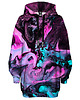 bluza z kapturem damska Bluza Oversize Tunika DR.CROW Neon Marble