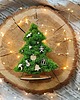 dekoracje świąteczne Choinka z mchem, ozdoba świąteczna do postawienia, 20cm