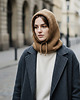 czapki damskie Balaclava oversize kominiarka kaptur zamiast czapki z merino camel