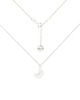 chokery Srebrny choker pancerka z motylem