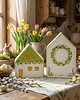 ozdoby wielkanocne Zestaw drewnianych domków (Wiosenne, WIelkanocne)