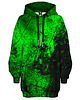 bluza z kapturem damska Bluza Oversize Tunika DR.CROW Green Wall