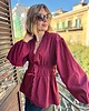 bluzki z długim rękawem damskie Bluzka bawełniana wiązana so special blouse